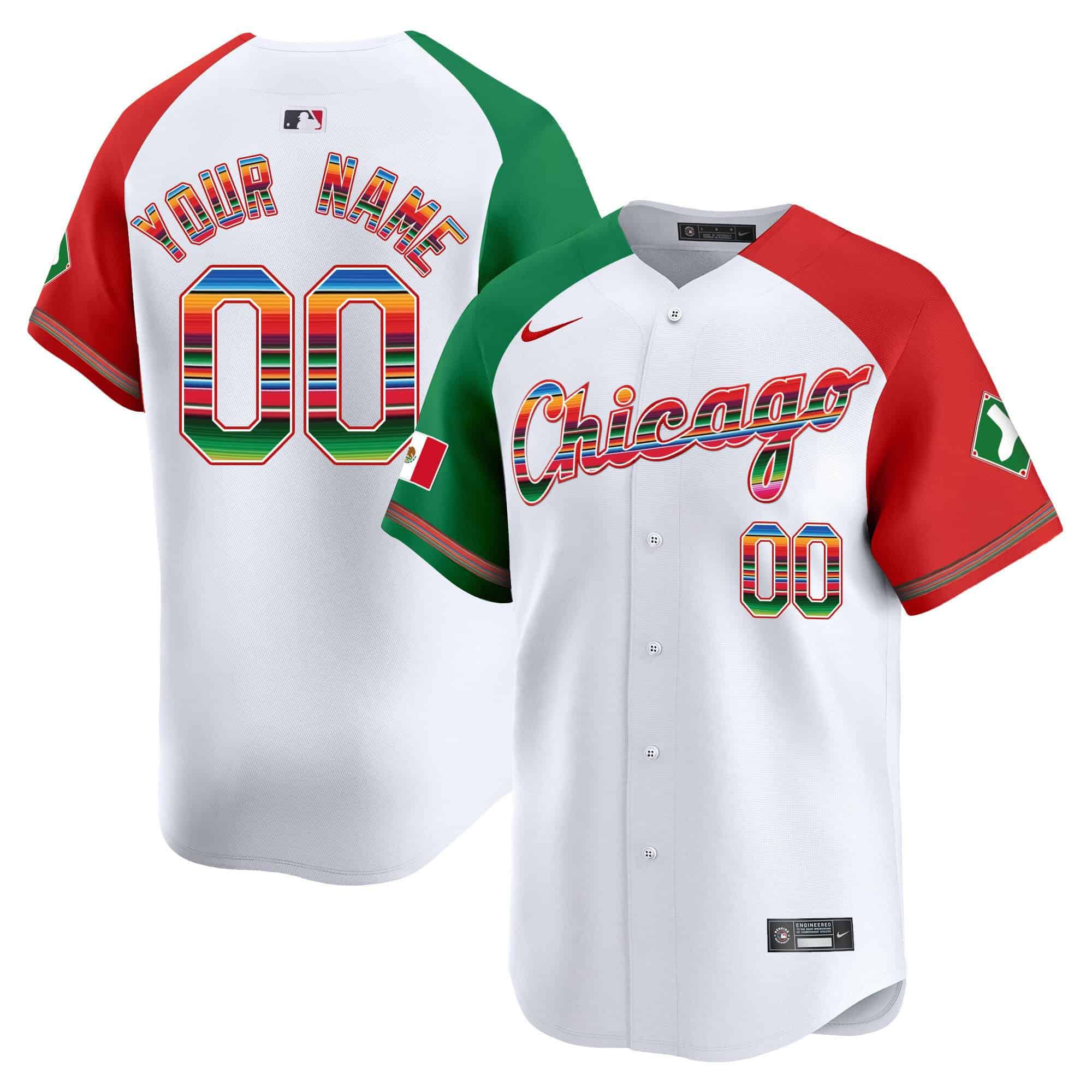 Men Chicago White Sox White Nike 2024 Mexico Vapor Premier Limited Custom MLB Jersey style 3->customized mlb jersey->Custom Jersey